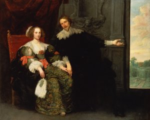 Portret van een man en zijn vrouw
